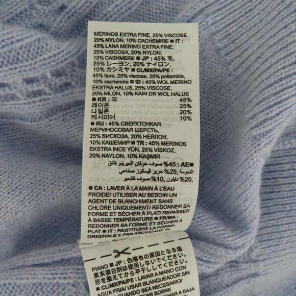 Banana Republic Filpucci Womens Small Cable Knit Crew Neck Sweater Merino Wool - Picture 6 of 8